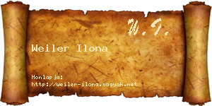Weiler Ilona névjegykártya
