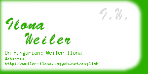 ilona weiler business card